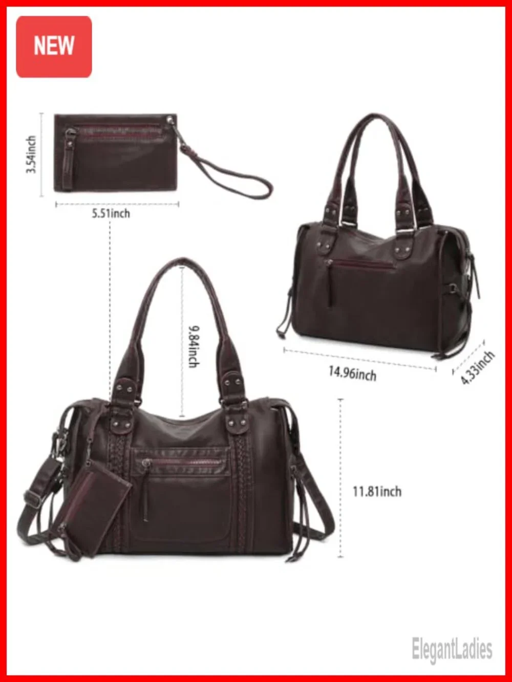 Vegan Leather Hobo Shoulder Bag, Y2K Vintage Tote, Convertible Crossbody, Large